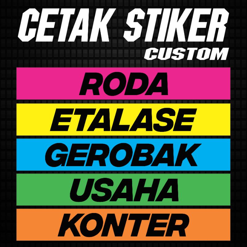 Jual STIKER GEROBAK CUSTOM, CUTTING STICKER KACA , ETALASE, KONTER ...
