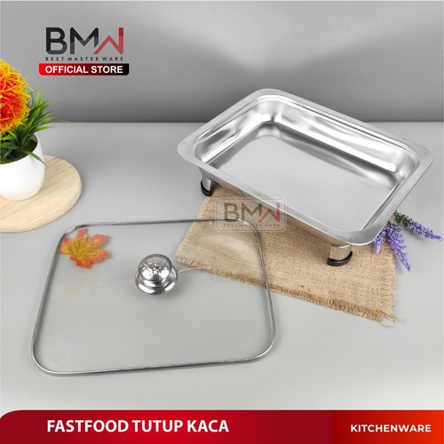 Jual TEMPAT Makan TUTUP KACA FULL Prasmanan Fastfood Wadah Saji Lauk ...