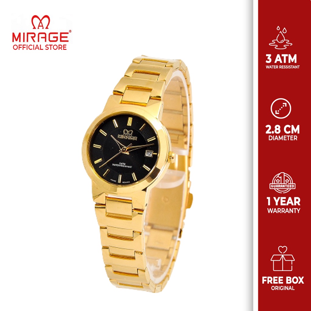 Jual Mirage Original Jam Tangan Wanita Analog Gold 7390 L Elegant Mewah