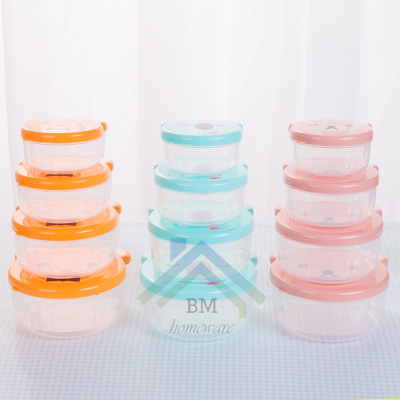 Jual Lunch Box Lunch Box Container 4 In 1 / Kotak Makan Karakter Lucu 4 ...