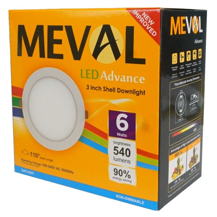 Jual MEVAL Lampu LED Shell Downlight Plafon Advance Series - INBOW ...