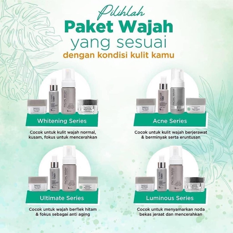 Jual PAKET MS GLOW MURAH/WHITENING/ACNE/LUMINOUS/ULTIMATE(ORIGINAL 100% ...