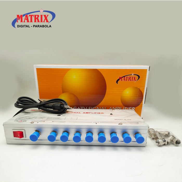 Jual BOOSTER MATRIX CATV SIGNAL AMPLIFIER MODEL B-308 8 WAY | Shopee ...