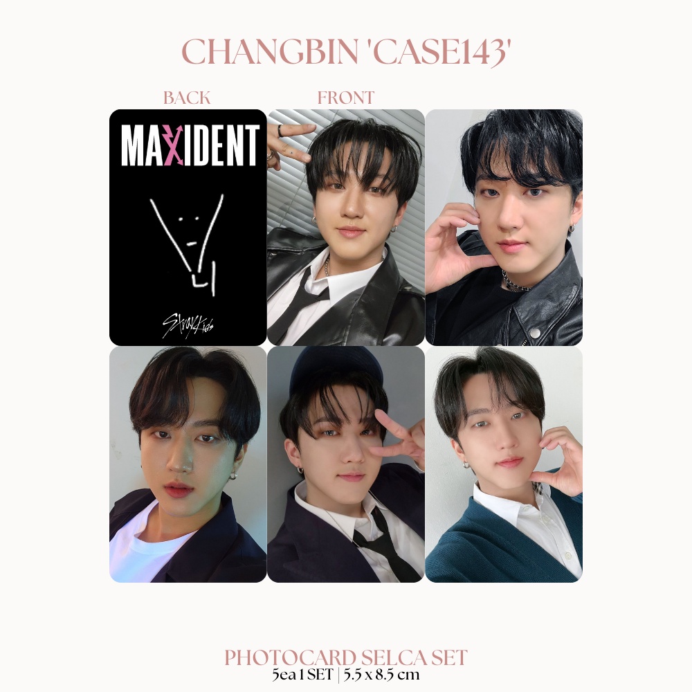 Jual PHOTOCARD STRAY KIDS SELCA MAXIDENT CASE 143 2SISI (ISI 5 PCS ...