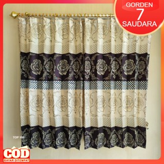 Jual Gorden Jendela Kamar Tidur Model Plisket Motif Bunga Minimalis
