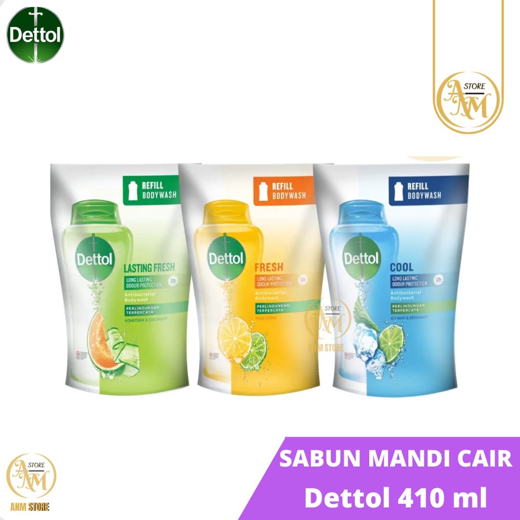 Jual Dettol Bodywash Cool / Invigorate Pouch / Dettol Fresh 410ml