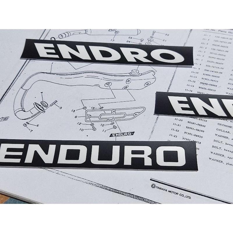 Jual Sticker ENDURO Trail DT100 Untuk Ram Knalpot Yamaha DTx DTb ...
