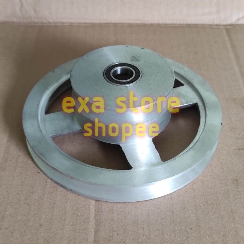 Jual Pulley bearing kombinasi 6" x 3" puli alumunium susun jalur A with