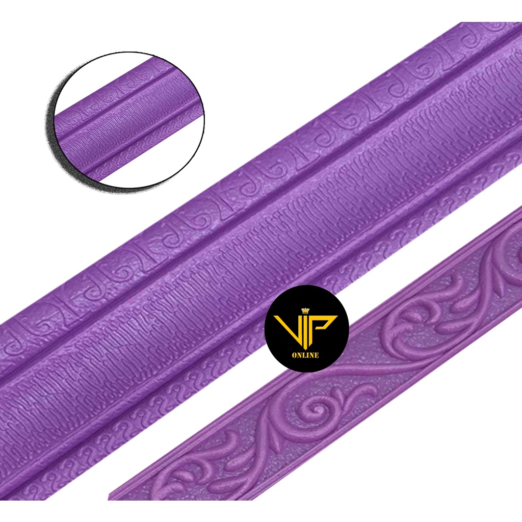 Jual VIP Wallpaper List Ungu Foam 3D Wallborder Foam 3D Stiker Dinding ...