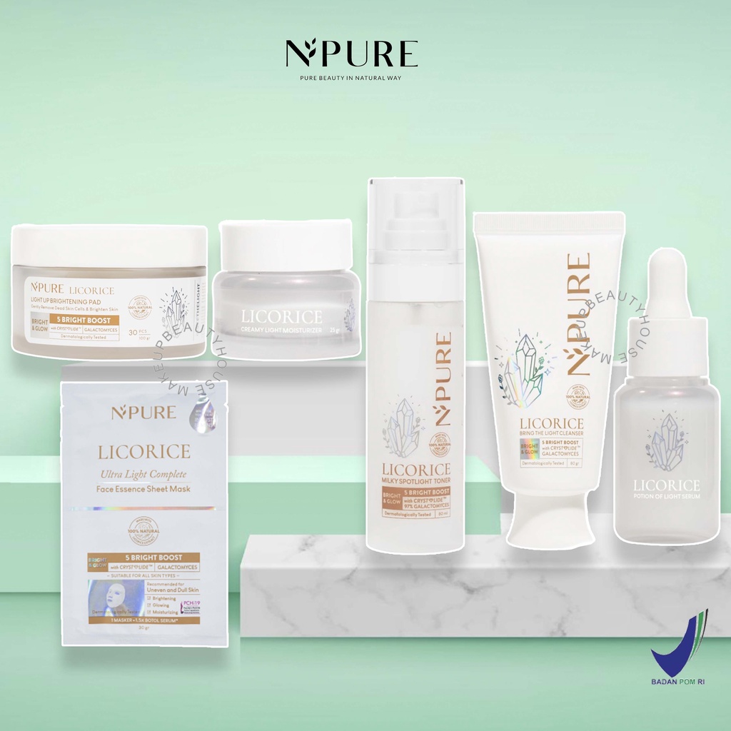 Jual NPURE Licorice Brightening Series The Light Cleanser Milky