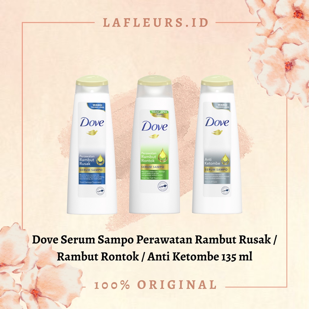 Jual Dove Serum Sampo Anti Ketombe / Perawatan Rambut Rontok Shampoo ...