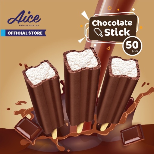 Jual Aice Ice Cream Chocolate Stick 40g Es Krim 1 Karton 50 Pcs Eskrim Shopee Indonesia