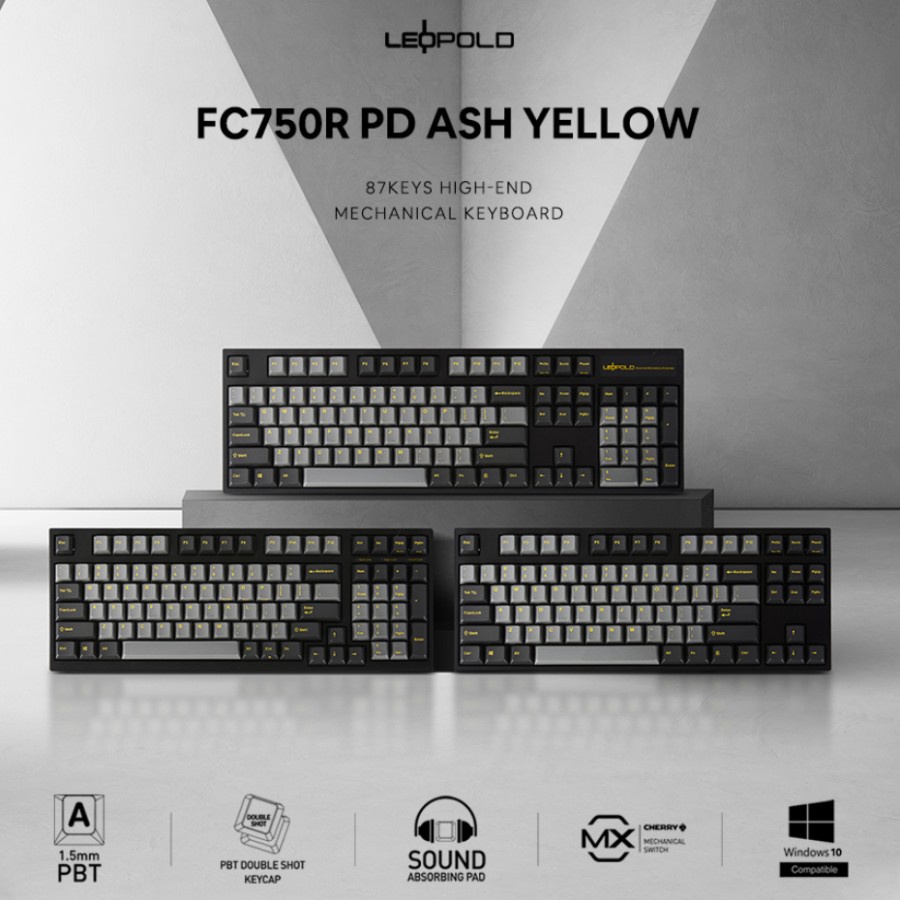Jual LEOPOLD FC750R PD ASH YELLOW CHERRY MX SILENT RED SW - FC750RS ...
