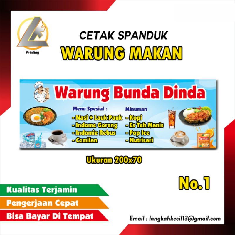 Jual Spanduk Banner Warung Makan Warteg Warkop Shopee Indonesia