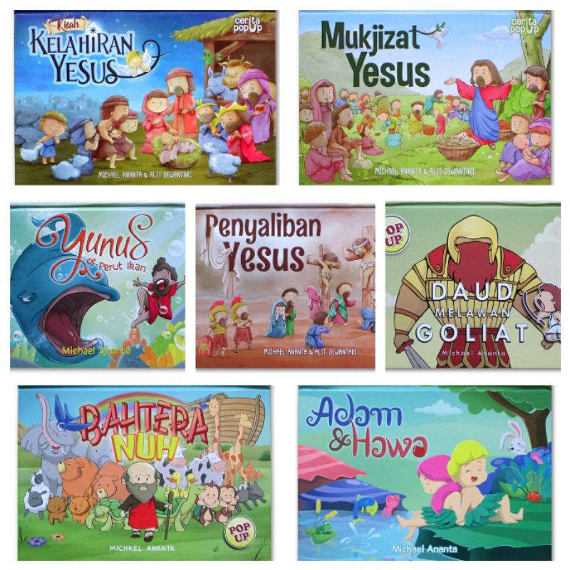 Jual Buku POP UP cerita Alkitab ( Dlm Bhs Indonesia ) ( Beli 2 buku Harga Lebih Hemat ) Shopee