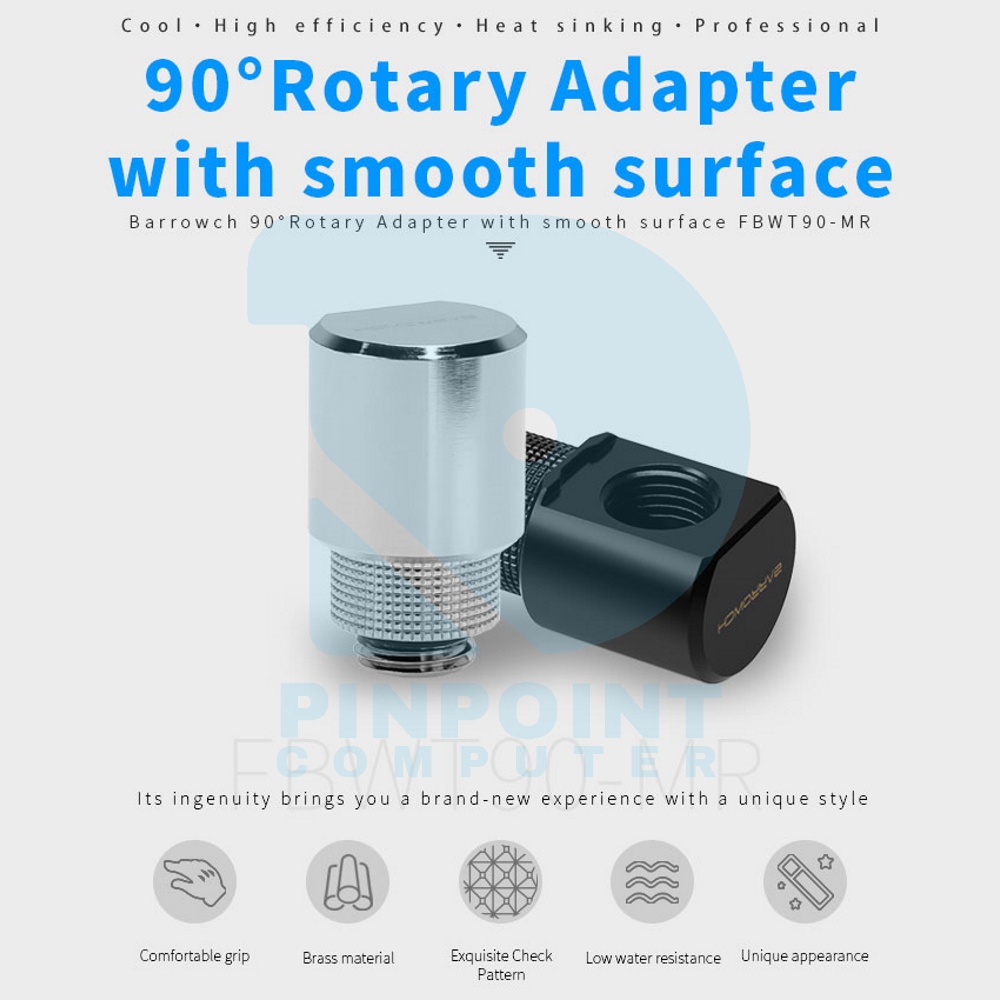 Jual Barrowch 90° Rotary Fitting Adapter G1/4 male to female - FBWT90 ...