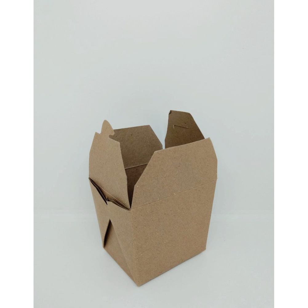 Jual RICE BOX Kraft MEDIUM 25 pcs 8X6,5X8 cm Food Pail Coklat Laminasi ...
