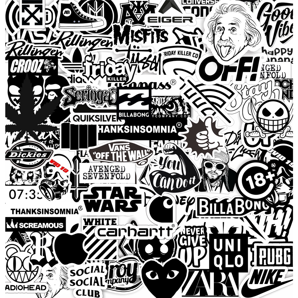 Jual Stiker Sticker Paket Isi 40 Brand Hypebeast Distro Striping