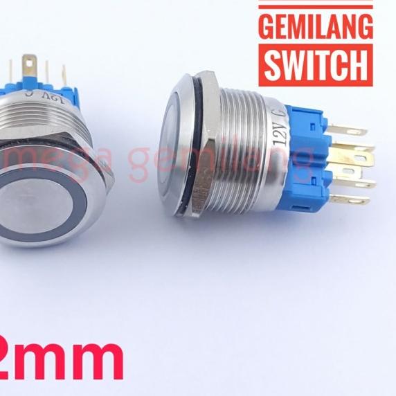 Jual Push Button Switch 22mm +Led - Merah | Shopee Indonesia