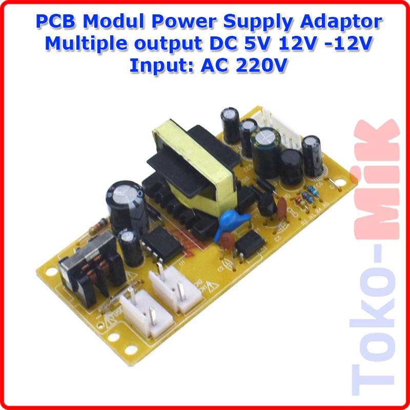 Jual Adaptor Power Supply PCB Modul Dual Output DC 5V 12V Input AC 220V