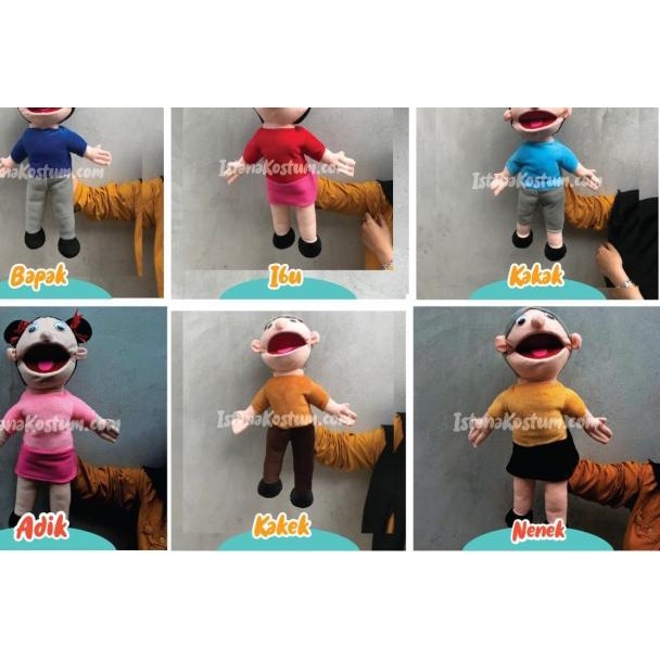 Jual Boneka Tangan Muppet 50cm Karakter Keluarga|Peraga Dongeng|Hand ...