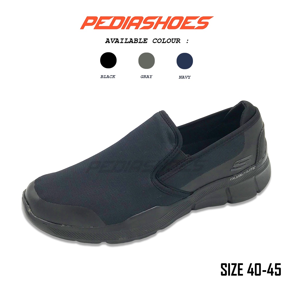Skechers Pria Equalizer Sunmin Skechers Original Sepatu Pria Slip On  Empuk