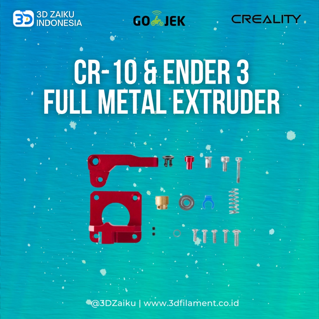 Jual Full Metal Extruder for Creality CR10 Series and Creality Ender 3