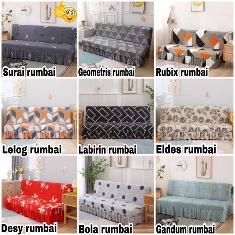 Jual Cover sofa bed INFORMA,GOTHAM,IVARO elastis Sarung RUMBAI penutup