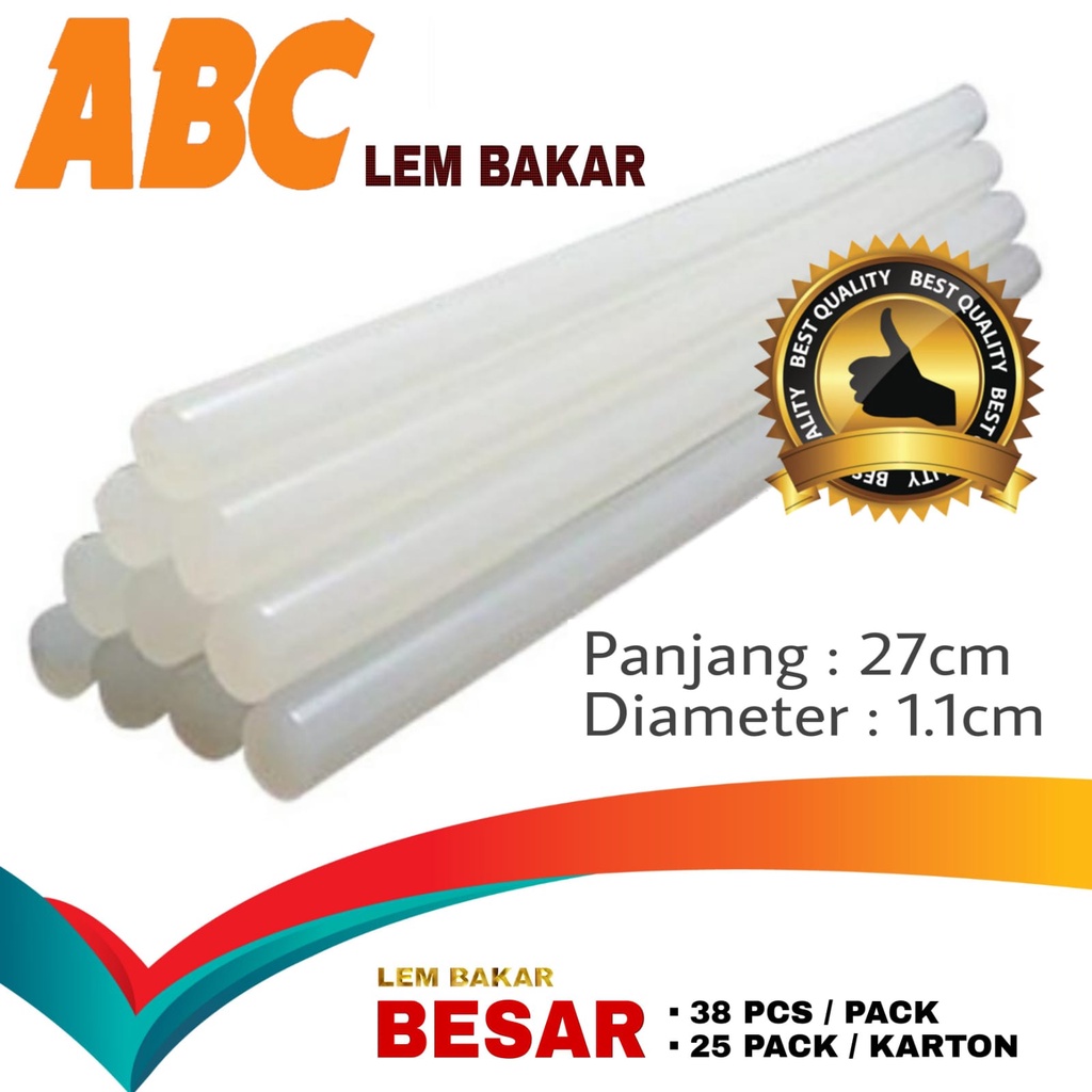 Jual Refill Lem Bakar Besar Kecil Cm Ukuran Cm Dan Cm Lem