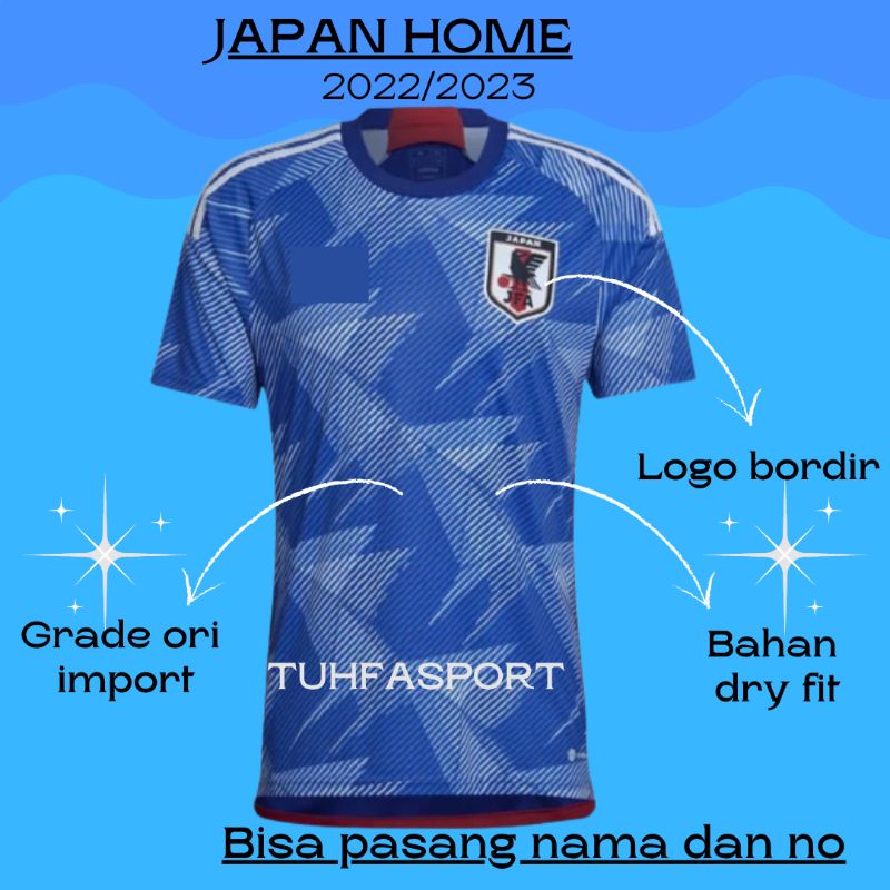Jual JERSEY TIMNAS JEPANG PIALA DUNIA 2022 QATAR BAJU BOLA JAPAN GRADE