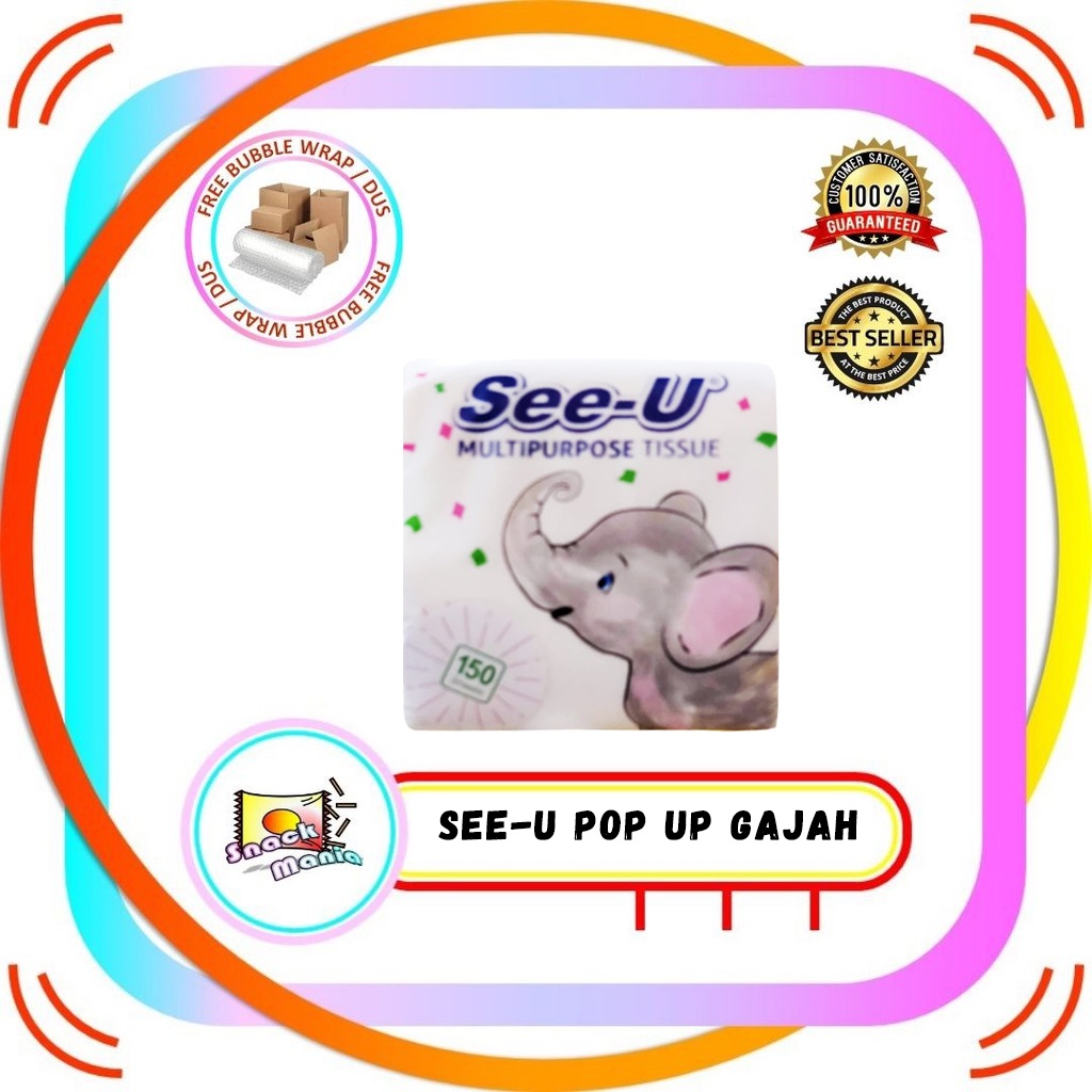 Jual SEE U See U Tissue Pop Up Gajah 150 Sheets 1 Ply Multipurpose Tisu