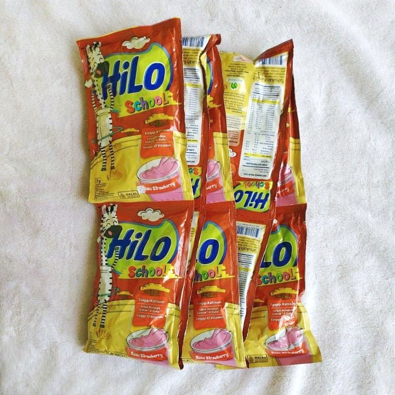 Jual Hilo School Sachet Renceng 10 sachet strawberry cokelat vanilla