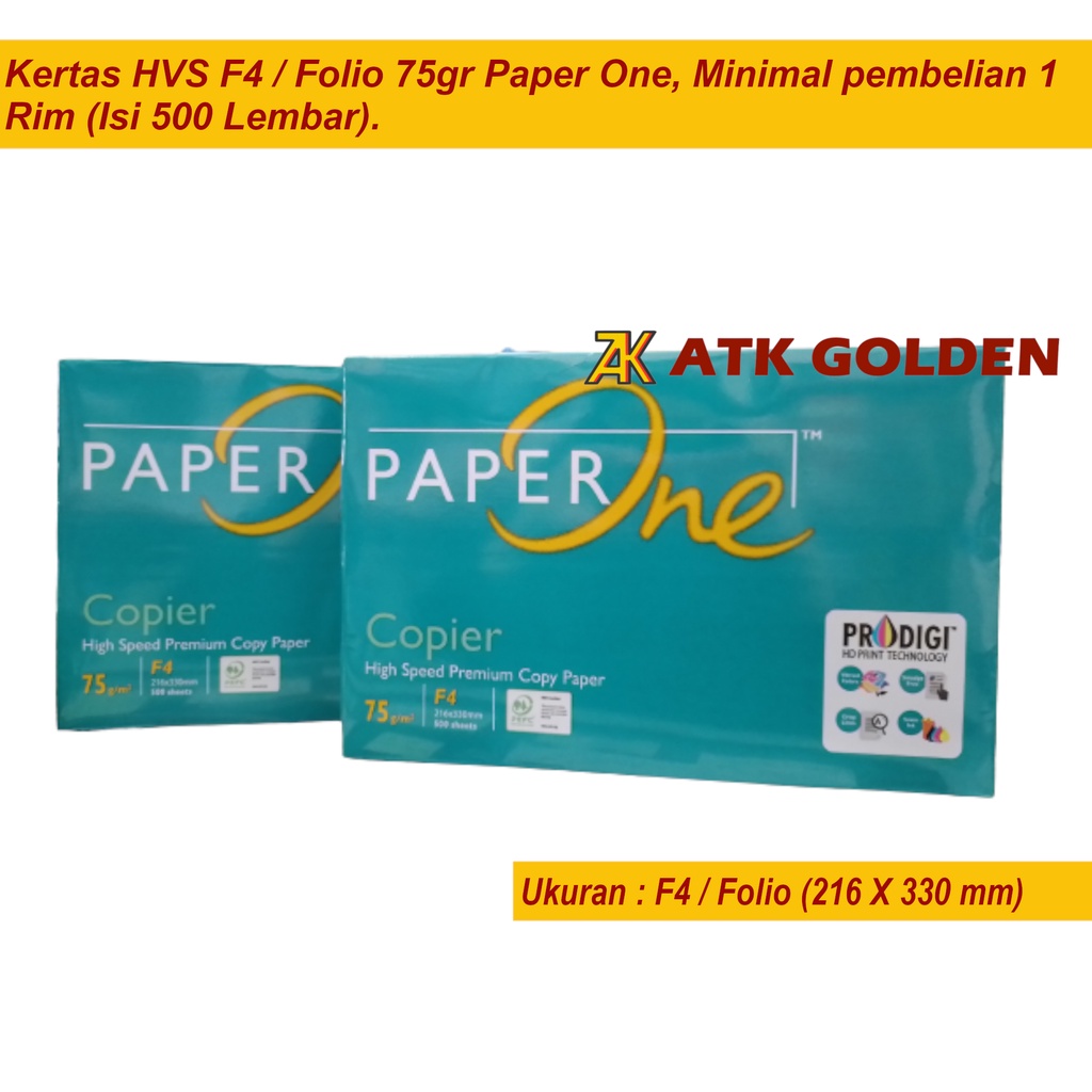 Jual Kertas Hvs F4 75gr Paper One Shopee Indonesia