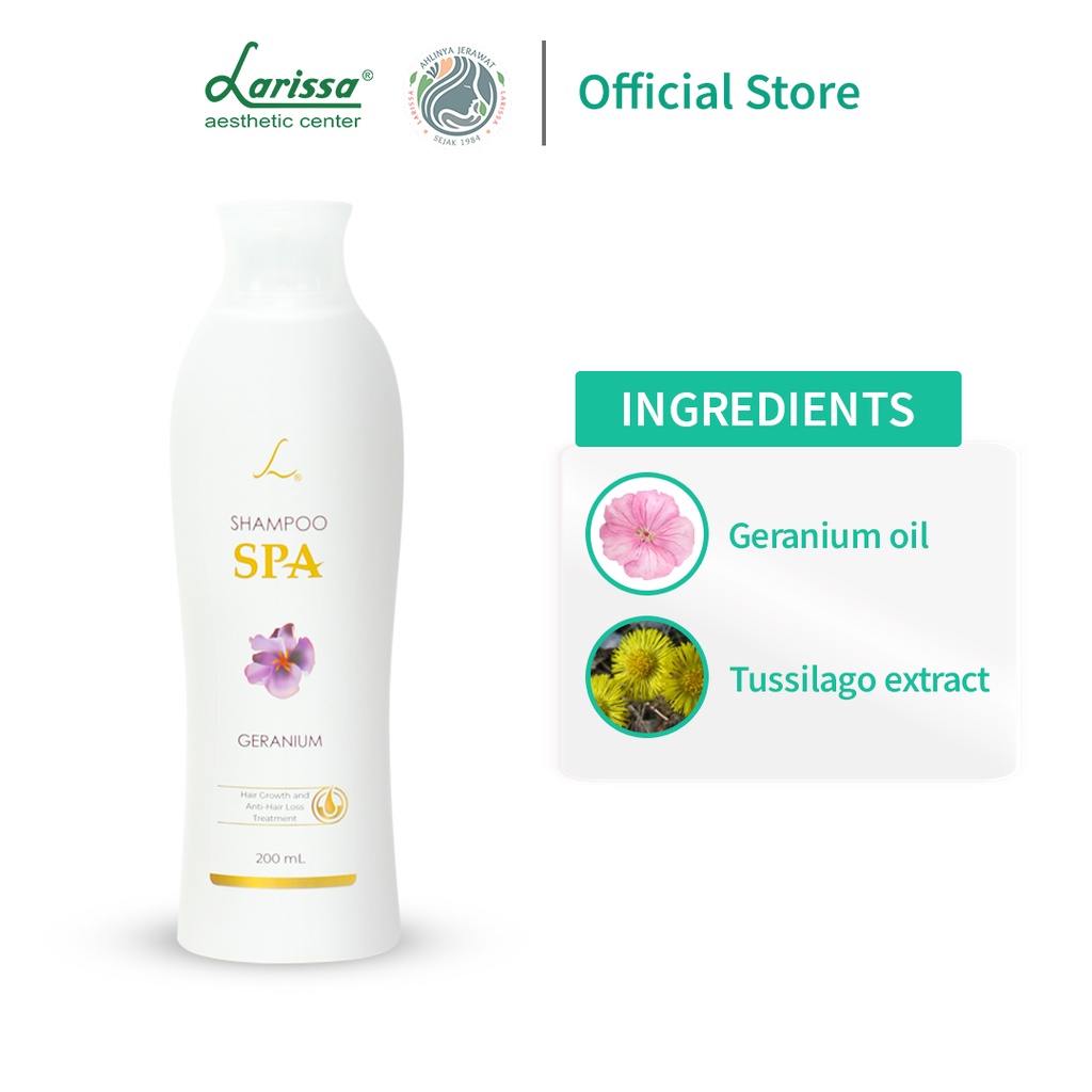 Jual Larissa Shampoo SPA Geranium – Shampoo rambut dengan geranium ...