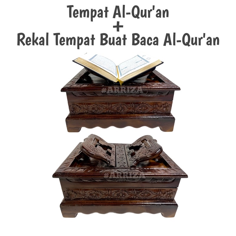 Jual TEMPAT KITAB AL-QURAN + REKAL TEMPAT MEMBACA AL QURAN KAYU JATI ...