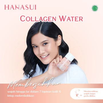Hanasui Collagen Micellar Cleansing Water Pembersih Wajah Yang Lembut Dan Tidak Perlu Dibilas