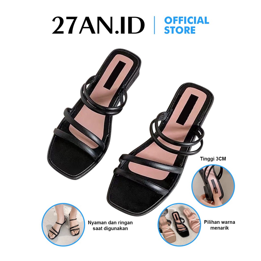 Jual Sp38 Sandal Heels Karet Wanita Sandal Wedges Slop Tali Jelly