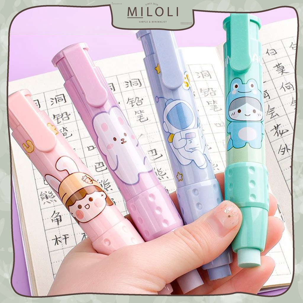 Jual [MILOLI] 1Set PRESS THE ERASER Penghapus Pensil Karet Mekanik ...