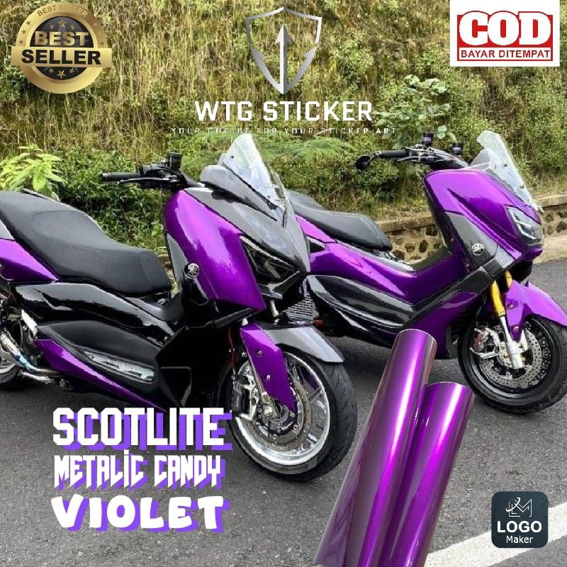 Jual Sticker Skotlet Motor Violet Candy | Shopee Indonesia