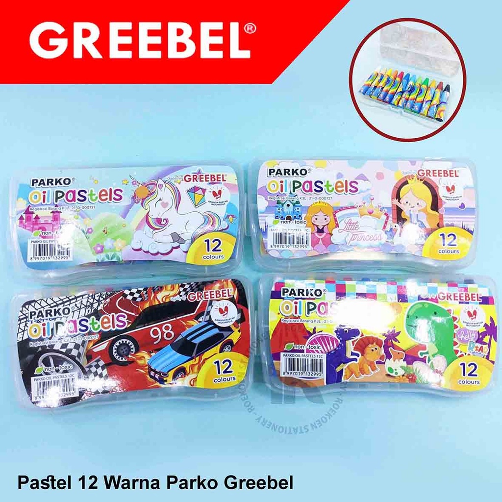 Jual Greebel Parko Oil Pastel 12 Warna | Shopee Indonesia