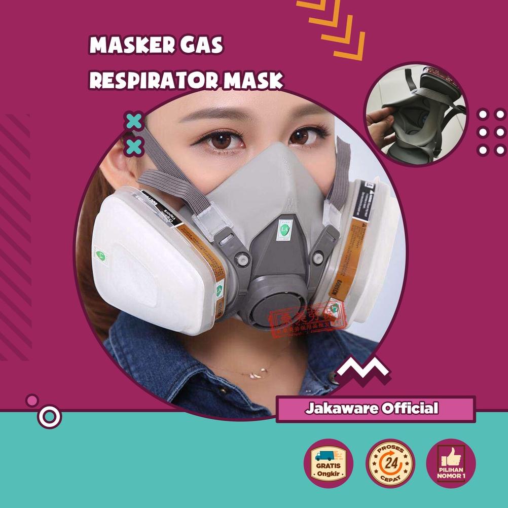 Jual PRODUK- MASKER GAS RESPIRATOR MASK CHEMICAL FILTER PAINTING UNTUK ...