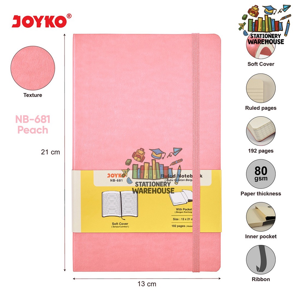 Jual Notebook Buku Tulis Catatan Diary Agenda Joyko Soft Cover A5