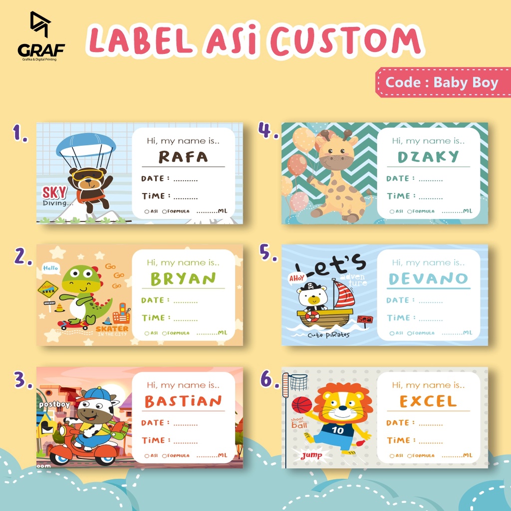 Jual Cetak stiker ASI / ASIP / Label Nama ASI | Shopee Indonesia