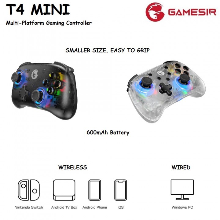 Jual GAMESIR T4 MINI Multi-Platform Gaming Controller - Dual Mode ...