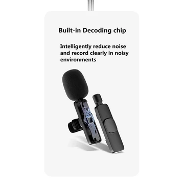 Microphone K8 Single Mic 2 In 1 Wireless Mic Clip On Type C Iphone