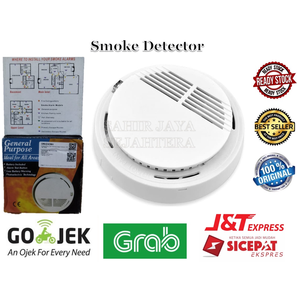 Jual Smoke Detector Alat Pendeteksi Kebakaran Alat Deteksi Asap Free Baterai Shopee Indonesia 