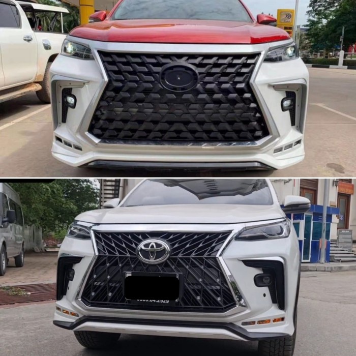 Jual All new FORTUNER 2021 Bodykit import ABS LEXUS full bumper addon ...