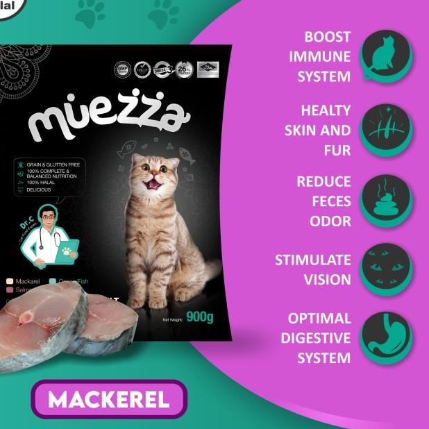 Jual Makanan Kucing Kering - Mackerel Flavor - Muezza Cat Food | Shopee ...