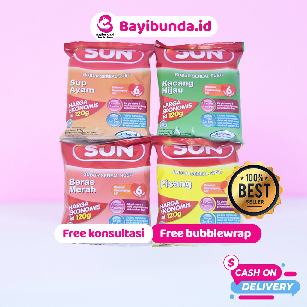 Jual Sun Bubur Ekonomis Mpasi Makanan Bayi Sachet Gr Beras Merah Kacang Hijau Sup