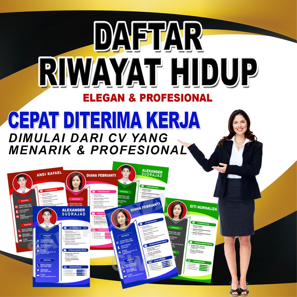 Jual DAFTAR RIWAYAT HIDUP | KEREN DAN PROFESIONAL | Shopee Indonesia